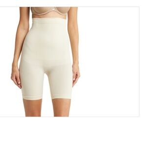 Shapermint Essentials Women's High Waisted Shaper Shorts, Beige